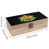 Coat Arms of Bulgaria Fashion Wood Treasure Box Dust-Proof Wooden Jewelry Keepsakes Box with Hinged Lid Front Clasp view 2
