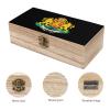 Coat Arms of Bulgaria Fashion Wood Treasure Box Dust-Proof Wooden Jewelry Keepsakes Box with Hinged Lid Front Clasp view 3