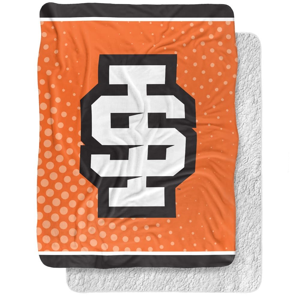 Idaho State University Blanket, 60"x80" Logo Dots, Silky Touch Sherpa Back Super Soft Throw Blanket