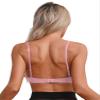Manyakai Women's Lace 1/4 Cups Shelf Bra Push Up Underwired Satin Padded Balconette Naughty Bra Pink Small view 4