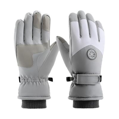 YOLAI Winter Warm Gloves for Men Touchscreen Gloves Cold Weather Windproof Thermal Snow Gloves for Working Cycling (Beige, One Size)