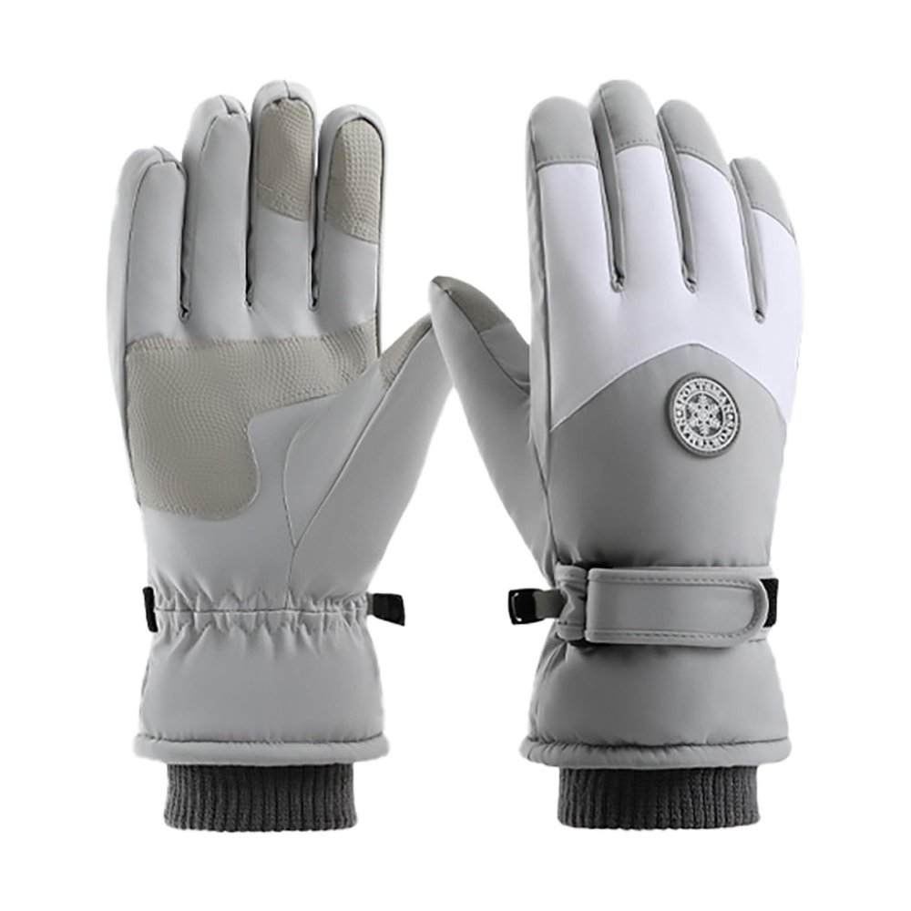 YOLAI Winter Warm Gloves for Men Touchscreen Gloves Cold Weather Windproof Thermal Snow Gloves for Working Cycling (Beige, One Size)