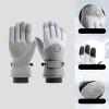 YOLAI Winter Warm Gloves for Men Touchscreen Gloves Cold Weather Windproof Thermal Snow Gloves for Working Cycling (Beige, One Size) view 2
