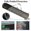 DAUSROOB Snowboard Bag with Wheels, Fully Padded Ski Bag for Air Travel 1680D Waterproof Fabric, Rolling Ski Travel Bag for Flying, Durable, Large Capacity for Skis, Boots and Helmets (164CM) view 3