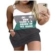 AIMITAG Women's Multicolor3 X-Large Coconut Tree Graphic Mini Dress With Pockets, Above The Knee, Summer, Casual, Beach view 1