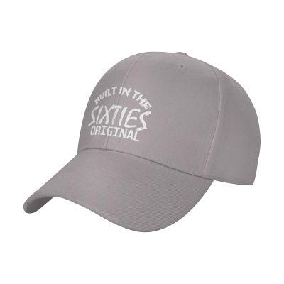 Built in The Sixties Original Hat Men's Vintage Baseball Cap Low Profile Trucker Hat Trendy Gray Hats Adjustable