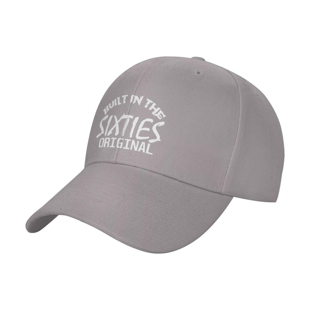 Built in The Sixties Original Hat Men's Vintage Baseball Cap Low Profile Trucker Hat Trendy Gray Hats Adjustable