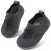 Centipede Demon Baby Boys Girls Shoes Toddler First Walking Shoe Slip on Crib Shoes Breathable Sock Shoes Lightweight Soft Sneakers 4-4.5 Toddler Dark Grey view 1