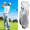 clinmday Folding Golf Bag,PVC Transparent Rainproof Cover for Golf Bag, Waterproof & Dust-Proof Heavy Duty Club Bag Raincoat for Golfer Women Men Transparent view 2