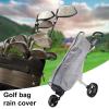 clinmday Folding Golf Bag,PVC Transparent Rainproof Cover for Golf Bag, Waterproof & Dust-Proof Heavy Duty Club Bag Raincoat for Golfer Women Men Transparent view 3