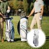 clinmday Folding Golf Bag,PVC Transparent Rainproof Cover for Golf Bag, Waterproof & Dust-Proof Heavy Duty Club Bag Raincoat for Golfer Women Men Transparent view 4