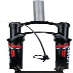 Bike Suspension Forks 26/27.5/29 Inch MTB Bicycle Front Fork Oil Spring Shocks With Rebound Adjustment 80mm Travel 28.6mm Straight Steerer Threadless Remote Lockout ( Color : Red , Size : 27.5'' )