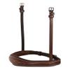 Exion Hunter Anatomic English Bridle for Horses with Rubber Reins | Premium Vegetable-Tanned Leather | Fancy Stitch Raised Padded Bridle | Show, Jumping, Training | Black & Brown | Full, Cob, Over view 4