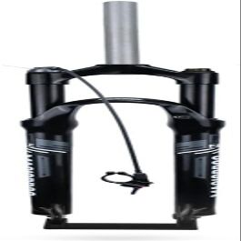 Bike Suspension Forks 26/27.5/29 Inch MTB Bicycle Front Fork Oil Spring Shocks With Rebound Adjustment 80mm Travel 28.6mm Straight Steerer Threadless Remote Lockout ( Color : White , Size : 29'' )
