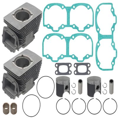 Cylinder Kit Compatible with Ski Doo Legend 550F 2003-2004 Snowmobile Part# 541-90307K OEM# 420-923-974, 420-923-975, 420-923-978 See Spec Sheet Bore site 76mm