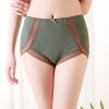 AFTOSA Women's cotton lace briefs, high-waisted, non-traceable, breathable, hip fattening, plus jacquard contrasting belly briefs view 2