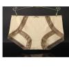 AFTOSA Women's cotton lace briefs, high-waisted, non-traceable, breathable, hip fattening, plus jacquard contrasting belly briefs view 4