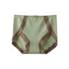 AFTOSA Women's cotton lace briefs, high-waisted, non-traceable, breathable, hip fattening, plus jacquard contrasting belly briefs Mint Green view 1
