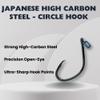 Circle Hooks for Catfish and Other Game Fish, Strong and Durable, High Carbon Steel Catfish Circle Hooks for Freshwater and Saltwater, Available in Sizes 5/0, 6/0, 7/0, 8/0, and 10/0 view 3