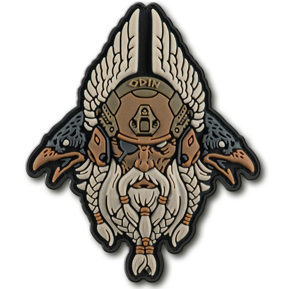 M-Tac Viking Invasion PVC 3D Morale Patch Military & Tactical Army (Odin Coyote)