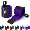 TECEUM Weightlifting Wrist Wraps with Thumb Loop Purple Queen of Lifts 12 inch Heavy-Duty Workout Wrist Support & Protection Ideal for Powerlifting, Strength Training, Bodybuilding view 1