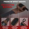 TECEUM Weightlifting Wrist Wraps with Thumb Loop  Brown  Queen of Lifts  18 inch  Heavy-Duty Workout Wrist Support & Protection  Ideal for Powerlifting, Strength Training, Bodybuilding view 3