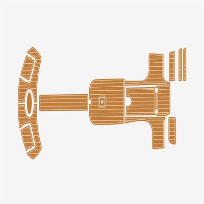 ATDEK 2006 Chaparral 225 SS Cockpit & Swim Platform 1/4 6mm eva Faux Teak Deck Surfing Boat Fishing Boat Motorcycle Hurts crapet Non-Slip mat Floor (White Over Brown)