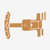 ATDEK 2006 Chaparral 225 SS Cockpit & Swim Platform 1/4 6mm eva Faux Teak Deck Surfing Boat Fishing Boat Motorcycle Hurts crapet Non-Slip mat Floor (White Over Brown) view 1