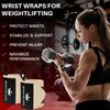 TECEUM Weightlifting Wrist Wraps with Thumb Loop  Beige  Queen of Lifts  18 inch  Heavy-Duty Workout Wrist Support & Protection  Ideal for Powerlifting, Strength Training, Bodybuilding view 2