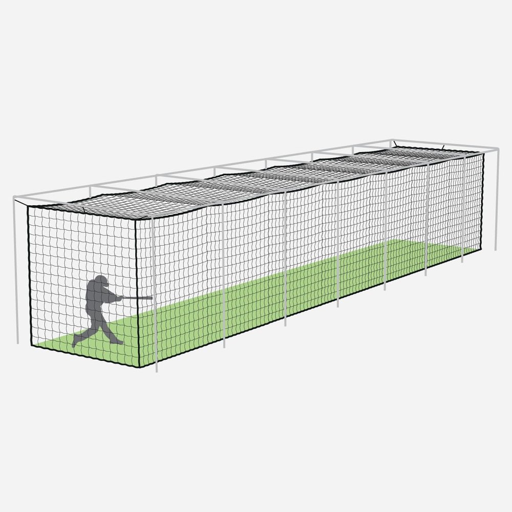 FORTRESS Baseball Batting Cage Nets | Professional Fully Enclosed #36/#42/#62 Grade Heavy Duty HDPP Netting | Two Piece Baseball & Softball Cage Netting (#42, 60 x 12 x 12)