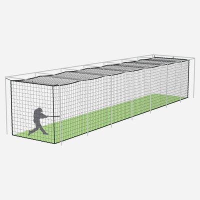 FORTRESS Baseball Batting Cage Nets | Professional Fully Enclosed #36/#42/#62 Grade Heavy Duty HDPP Netting | Two Piece Baseball & Softball Cage Netting (#62, 60 x 12 x 12)