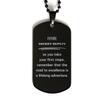 Future Sheriff Deputy Gifts, The road to excellence, Sheriff Deputy Graduation Gifts, Birthday Unique Black Dog Tag For Coworkers, Men, Women, Friends view 1