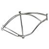 ALTALINE Bike Steel 26" Bicycle Beach Cruiser Frame, Multiple Colors (Chrome)