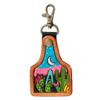 American Darling ADKR169 Hand Tooled Carved Genuine Leather Keyring view 1