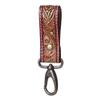 American Darling ADKR210Q Hand Tooled Carved Genuine Leather Keyring view 1