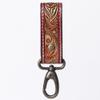 American Darling ADKR210Q Hand Tooled Carved Genuine Leather Keyring view 2