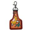 American Darling ADKR214 Hand Tooled Carved Genuine Leather Keyring view 1