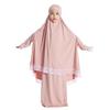 Abayas for Girls Abaya Dubai Turkey Kaftan Prayer Dress and Full Cover Lace Hijab Kids Muslim Long Sleeve Arabian Robe Ramadan Maxi Dresses Modest Islamic Casual Clothes Clothing Pink 6-7 Years view 1