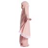 Abayas for Girls Abaya Dubai Turkey Kaftan Prayer Dress and Full Cover Lace Hijab Kids Muslim Long Sleeve Arabian Robe Ramadan Maxi Dresses Modest Islamic Casual Clothes Clothing Pink 6-7 Years view 4