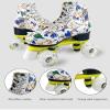 Ugboiu Roller Skates for Men and Women, Derby Roller Skates with 4 Shiny Wheel, Classic Double-Row Skates for Indoor and Outdoor view 2