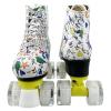 Ugboiu Roller Skates for Men and Women, Derby Roller Skates with 4 Shiny Wheel, Classic Double-Row Skates for Indoor and Outdoor view 3