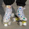 Ugboiu Roller Skates for Men and Women, Derby Roller Skates with 4 Shiny Wheel, Classic Double-Row Skates for Indoor and Outdoor view 4
