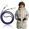 SEWACC Elastic Mitten Clips, 2pcs Glove Clip Gloves Suspender Clip Mitten Holder String Attachment Straps Connectors Elastic Gloves for Winter Outdoor Activities view 2