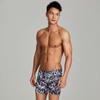 BreakEgg Mens Swim Trunks Low Waist Long Square Leg Swimwear for Men Perfect for Swimming and Hot Springs (Large,220802-Black) view 4