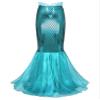 winying Womens Fishtail Skirt Long Tail Skirts Mermaid Maxi Skirt Cascading Tulle Metallic Shiny Costume Blue Medium view 4