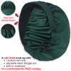 ABAMERICA Bouffant Caps with Button and Sweatband, Adjustable Scrub Caps for Women Men, Single Satin Layer view 2