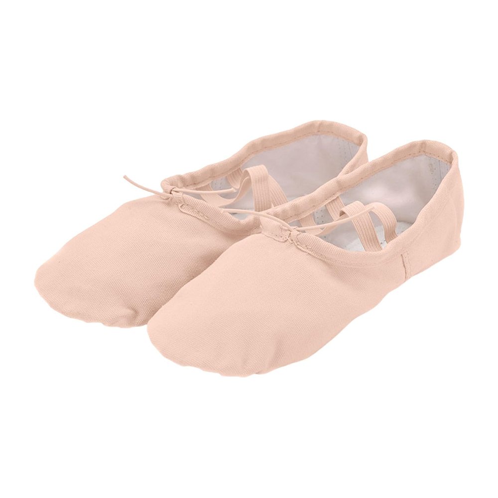 Girls Ballet Shoes Children Split Sole Ballet Slippers Baby Canvas Solid Cozy Soft Skin-Friendly Ballet Dancing Shoes for Kids (Pink, 13)
