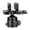 Manbily Shooting Saddle with Low Profile 44mm Ball Head, CNC Aluminum Heavy Duty 360 Tripod Head, Universal Rest Clamp for Hunting Shooting Stick Tripod, 44lbs/20kg Load Capacity, Black view 1