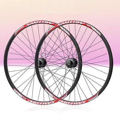 20'' 24'' 26'' 27.5'' 29inch Bicycle Wheel Set Disc Brake Quick Release Ball Bearing Hub for 7 8 9 10 11 Speed Cassette Wheelset for BMX Folding Bike (Color : Black, Size : 26'')