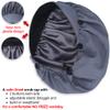 ABAMERICA Bouffant Caps with Button and Sweatband, Adjustable Scrub Caps for Women Men, Single Satin Layer view 2